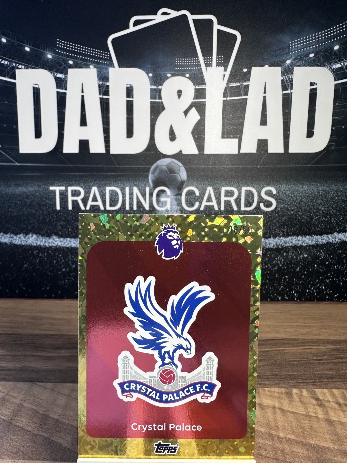 Topps Premier League 2026 crystal palace team badge 109 gold parallel 16/50 for sale on Ebay