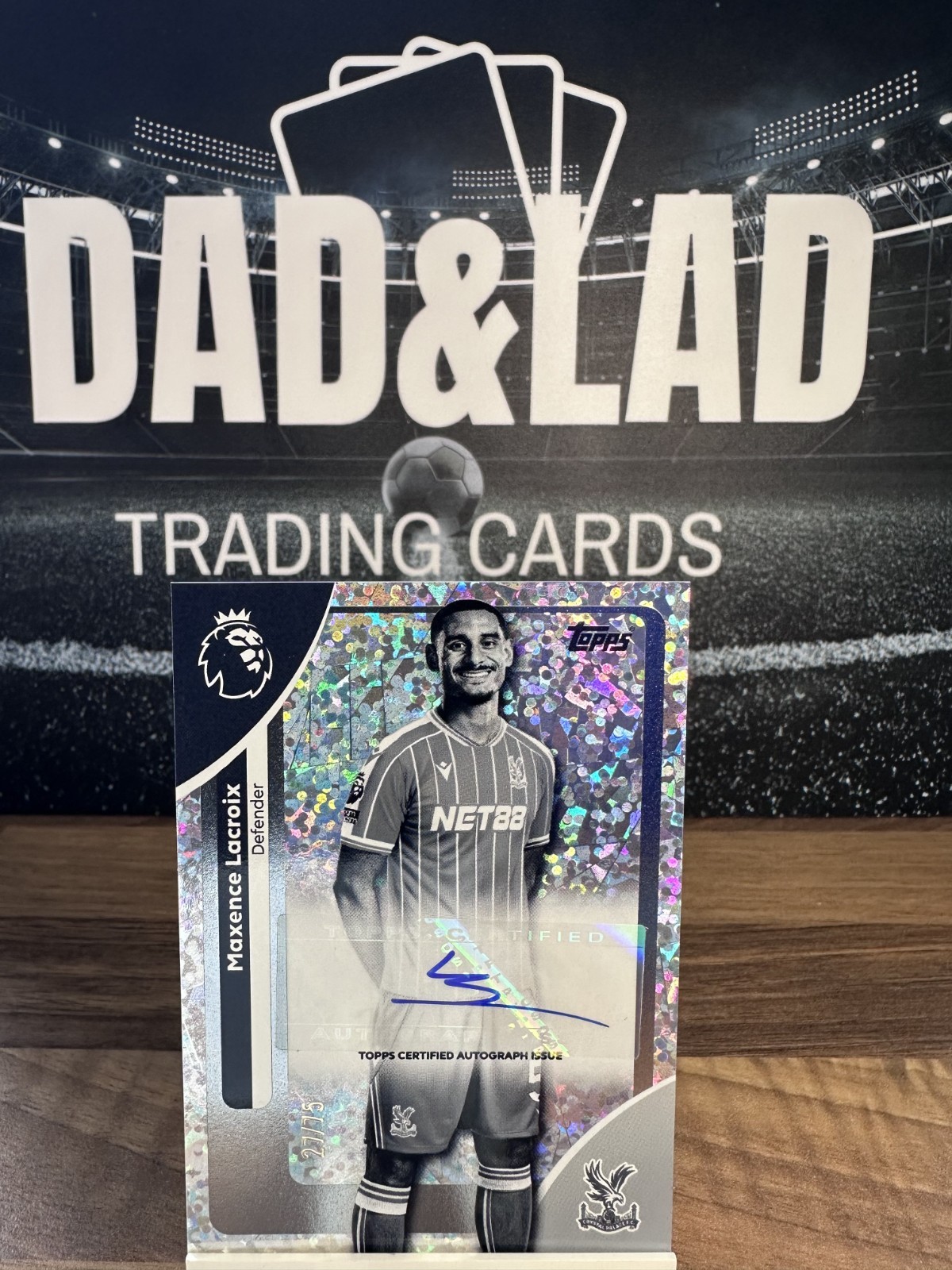 Topps Premier League 2026 Maxence Lacroix Palace #AC-ML Auto B&W Parallel 27/75 for sale on Ebay