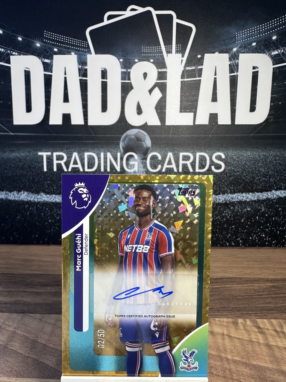 Topps Premier League 2026 marc guehi crystal palace gold parallel auto 02/50 for sale on Ebay