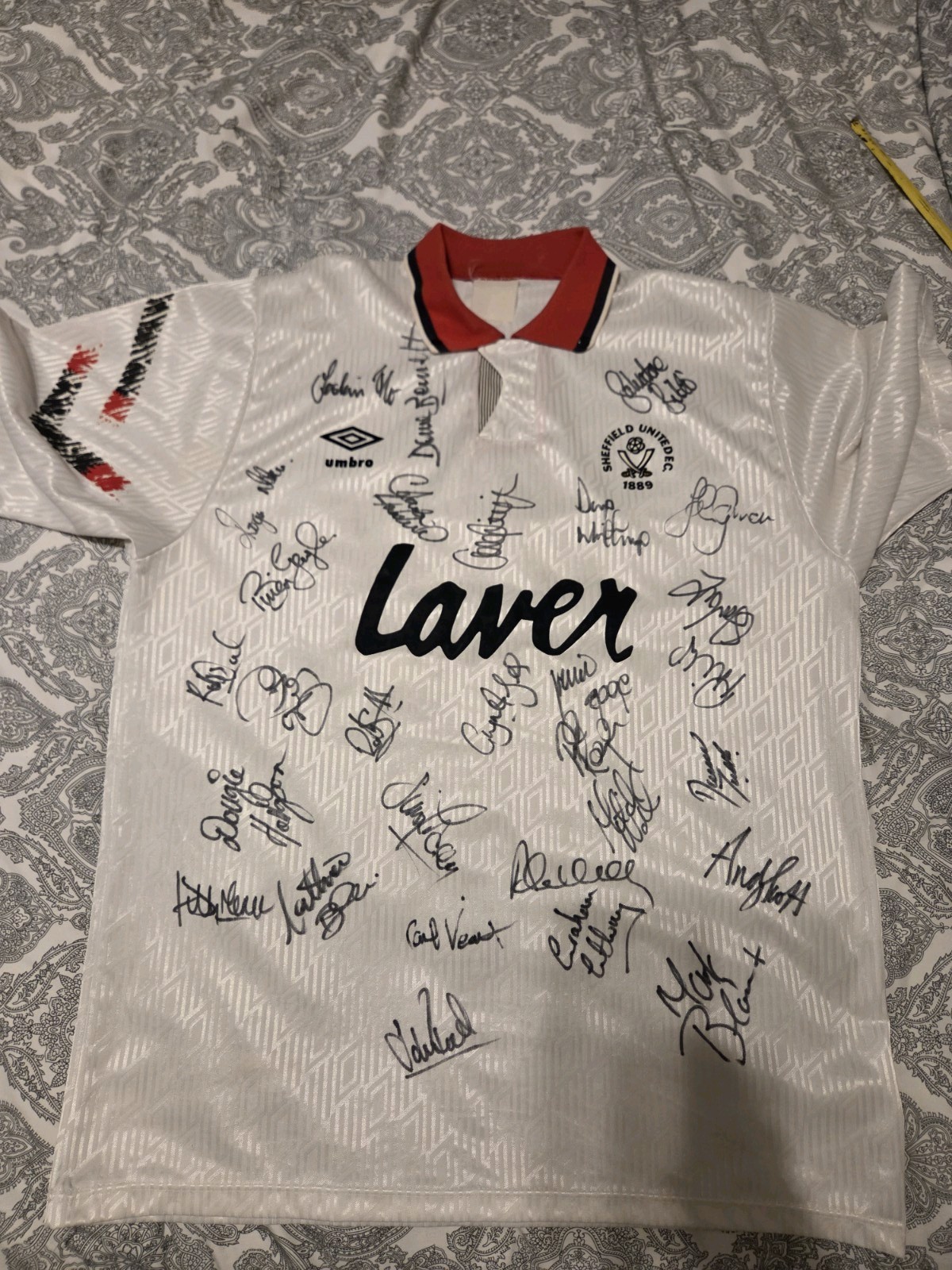 White Sheffield United Signed Laver Shirt 1997/1999 for sale on Ebay