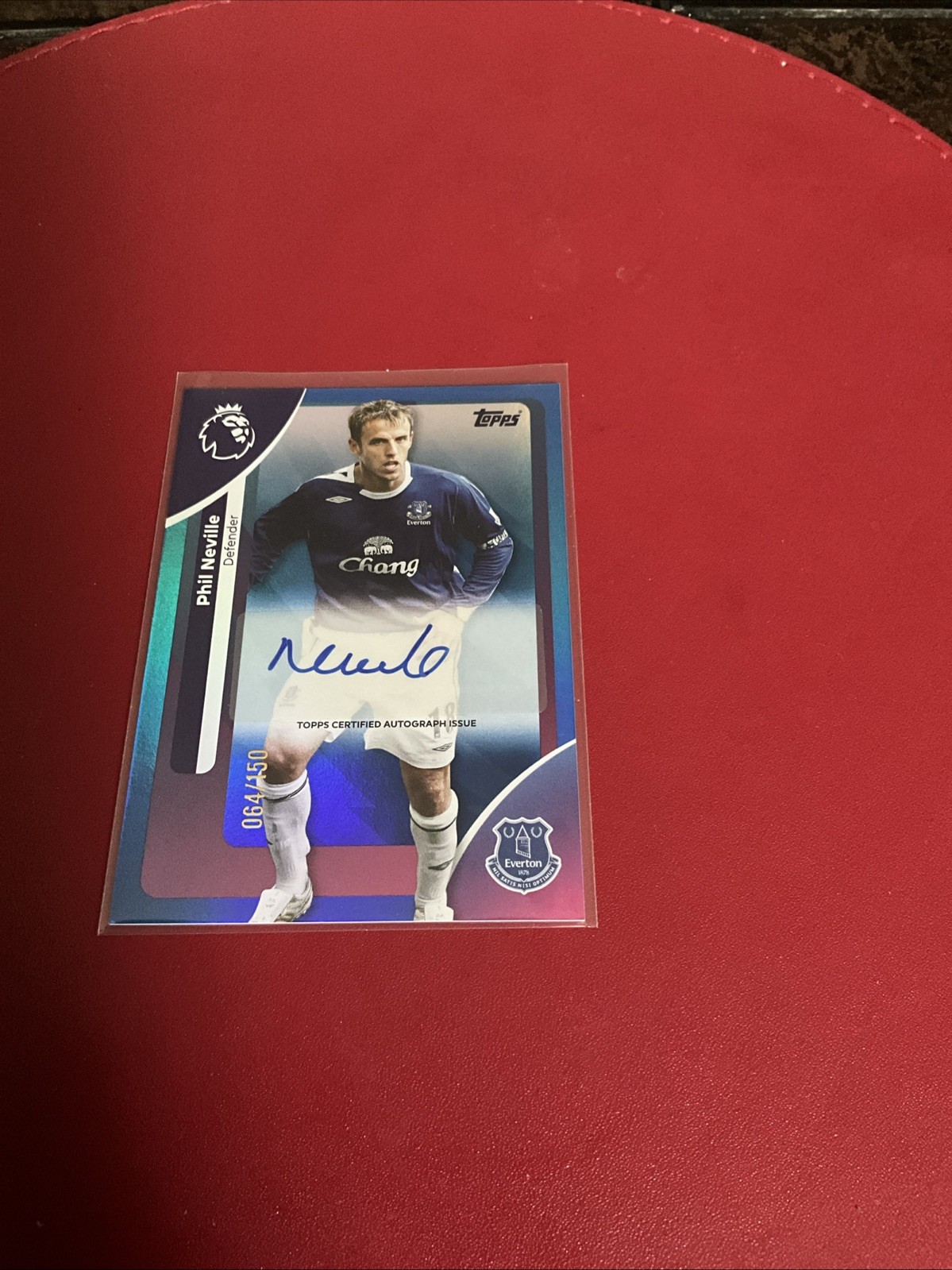 Topps Premier League 2025/2026 Phil Neville Everton 64/150 Autograph Card Rare for sale on Ebay