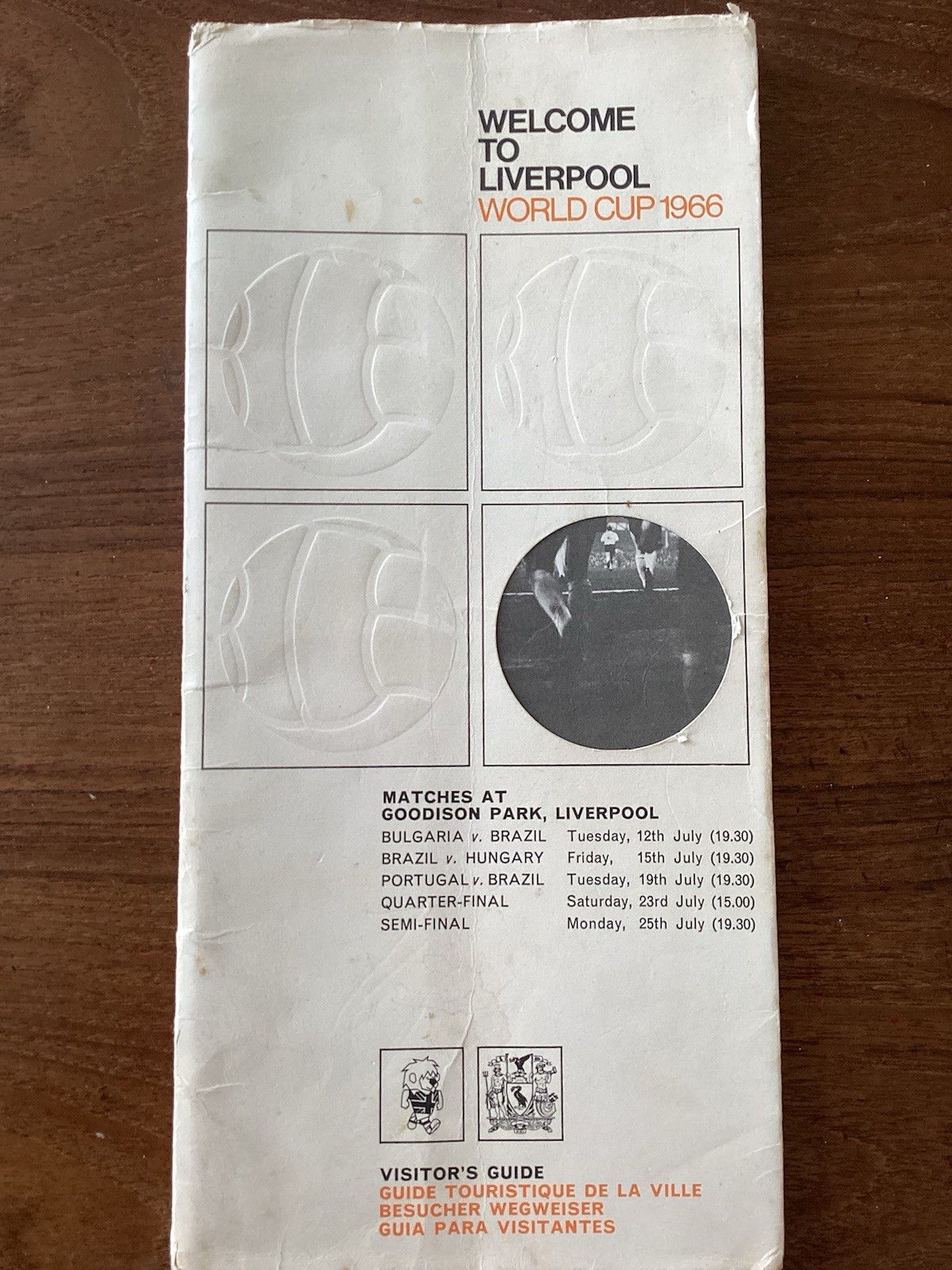 RARE 1966 World Cup Tournament Visitors GuideFor Liverpool Goodison Park Everton for sale on Ebay