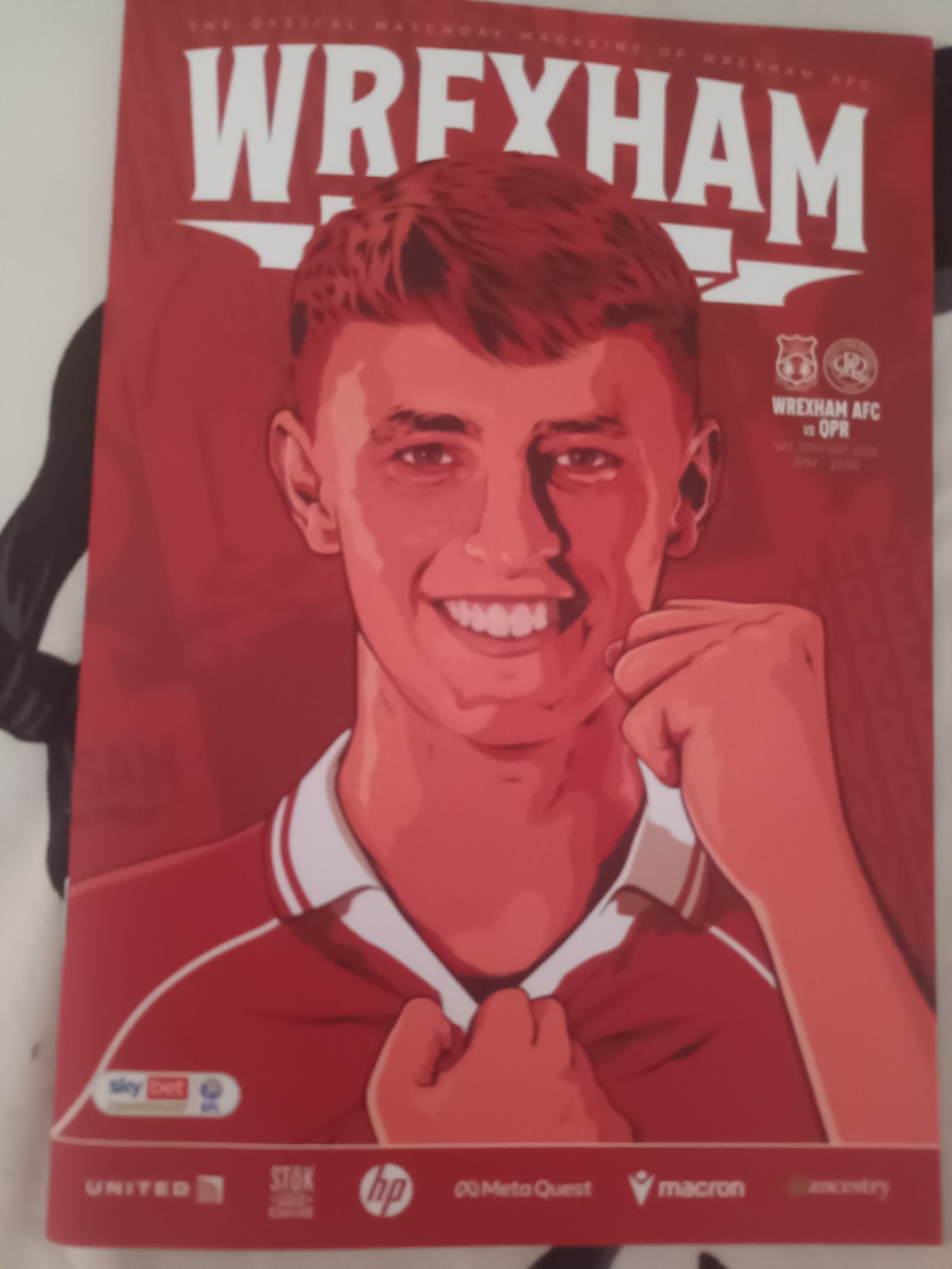 Wrexham v Q P R. Official Match Programme EFL Championship 13/09/25 for sale on Ebay