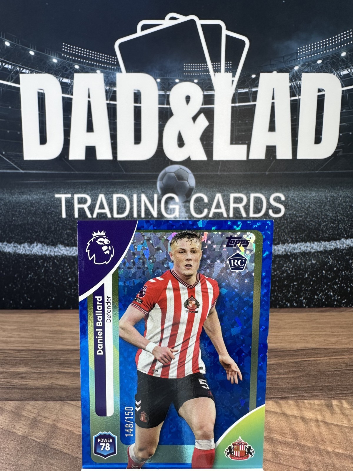 Topps Premier League 2026 daniel ballard sunderland blue Parallel 148/150 for sale on Ebay