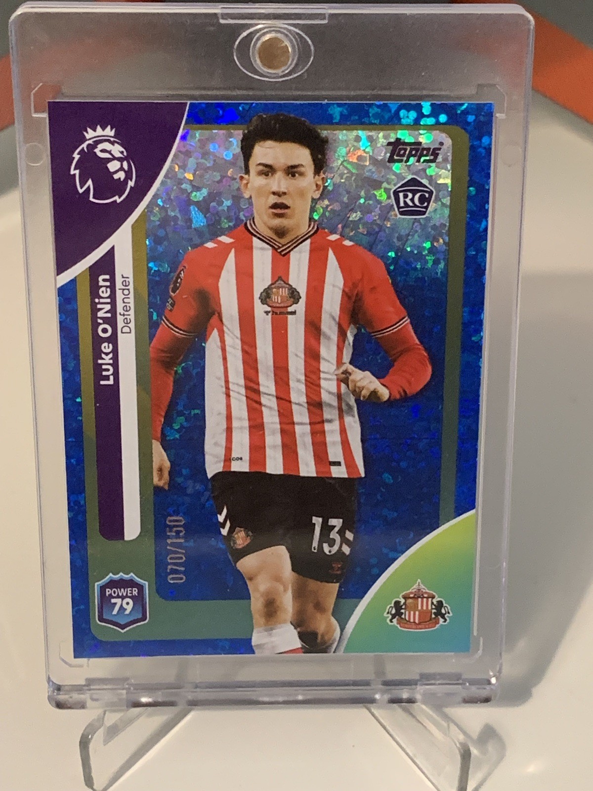 Luke O’Nein RC /150 Topps Premier League Sunderland Blue Sparkle for sale on Ebay