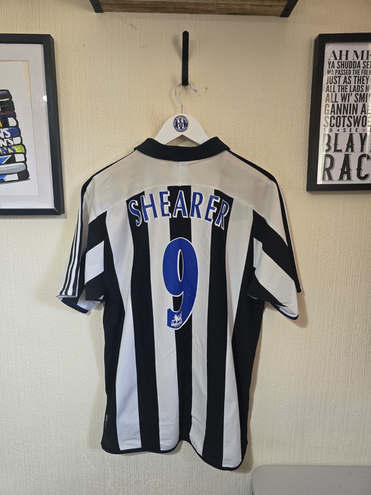Newcastle United 2003/05 Adidas home shirt, #9 SHEARER, Medium for sale on Ebay