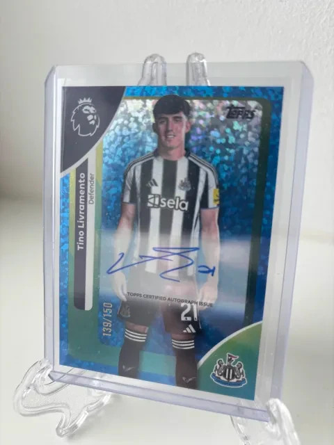 Topps 2026 Premier League Newcastle Autograph Tino Livramento /150 Auto for sale on Ebay