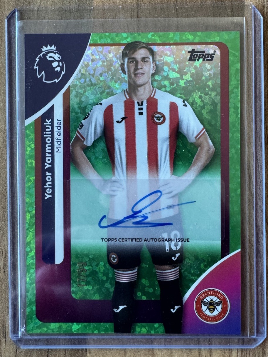 Yehor Yarmoliuk Auto 17/99 Topps Premier League 25/26 Brentford AC-YY for sale on Ebay