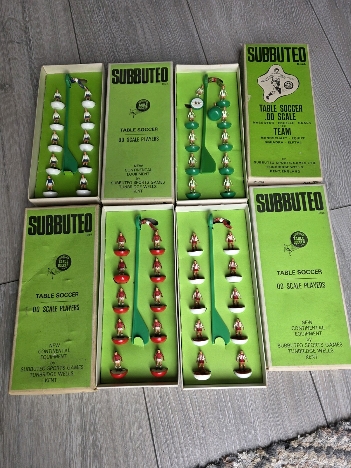 Four Complete Subbuteo 00 Scale Players Team Sets Boxed Vintage  for sale on Ebay