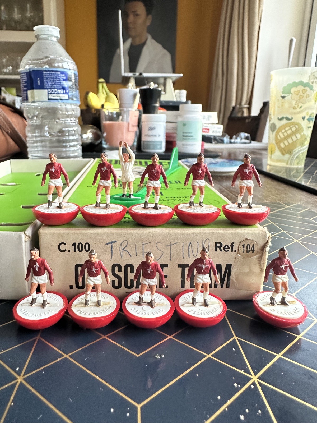 Subbuteo rare heavyweight team ref 104  triestina with original ref sticker for sale on Ebay