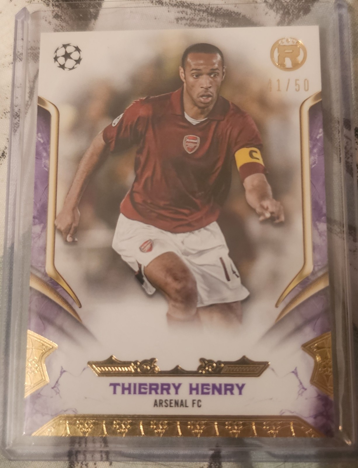 Topps Reverence 2025 Thierry Henry Arsenal Base /50 for sale on Ebay