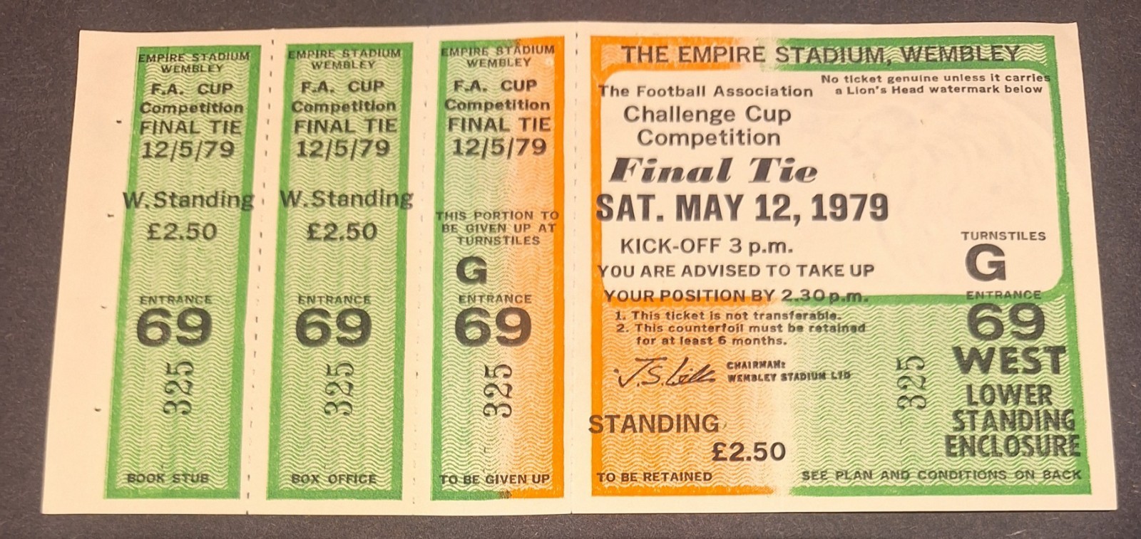 FA Cup Final Ticket Unused Mint Condition - Manchester United v Arsenal May 1979 for sale on Ebay