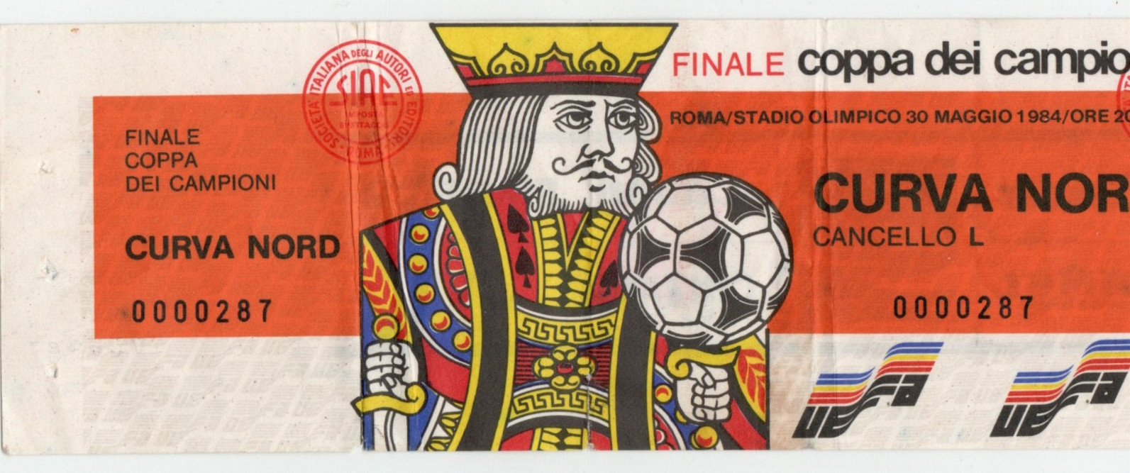 Liverpool v Roma 1984 European Cup Final for sale on Ebay