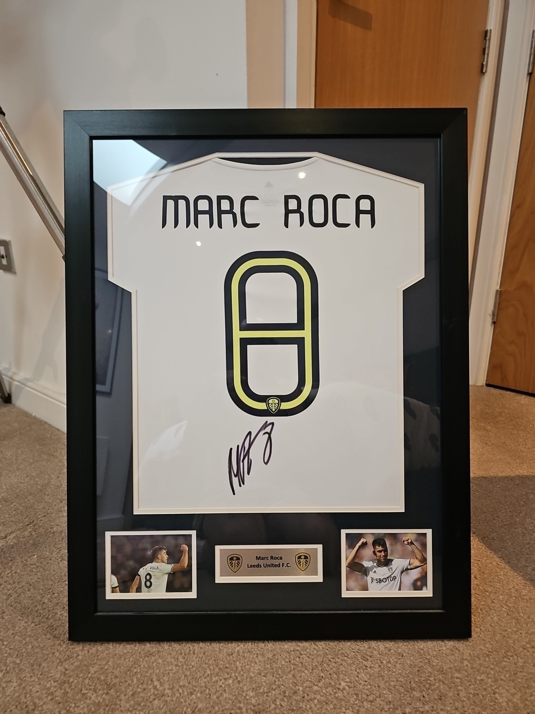 Marc Roca Signed Leeds United Foorball Shirt for sale on Ebay