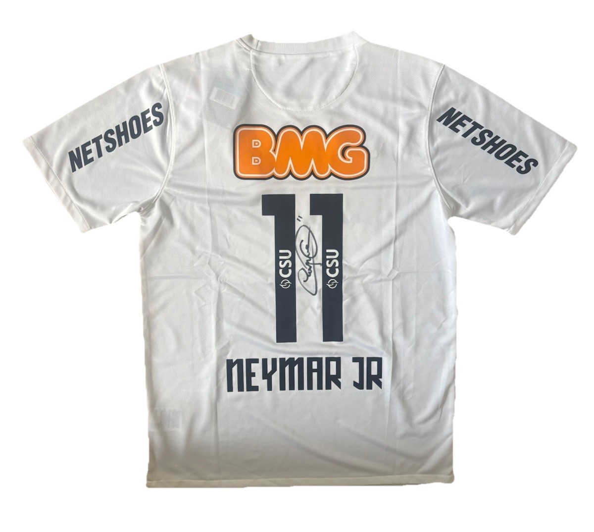 NEYMAR JR Signed OFFICIAL RETRO SANTOS FC White Nike Soccer Jersey RARE*COA for sale on Ebay