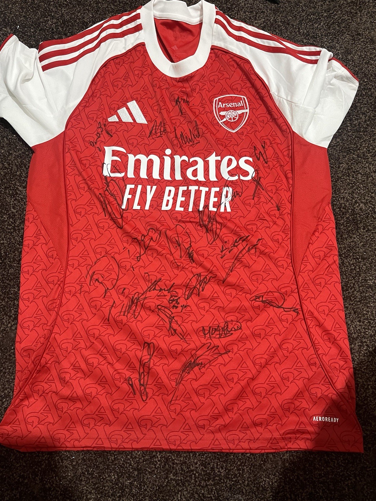 Arsenal Squad Signed Home Shirt 25/26 wCOA for sale on Ebay