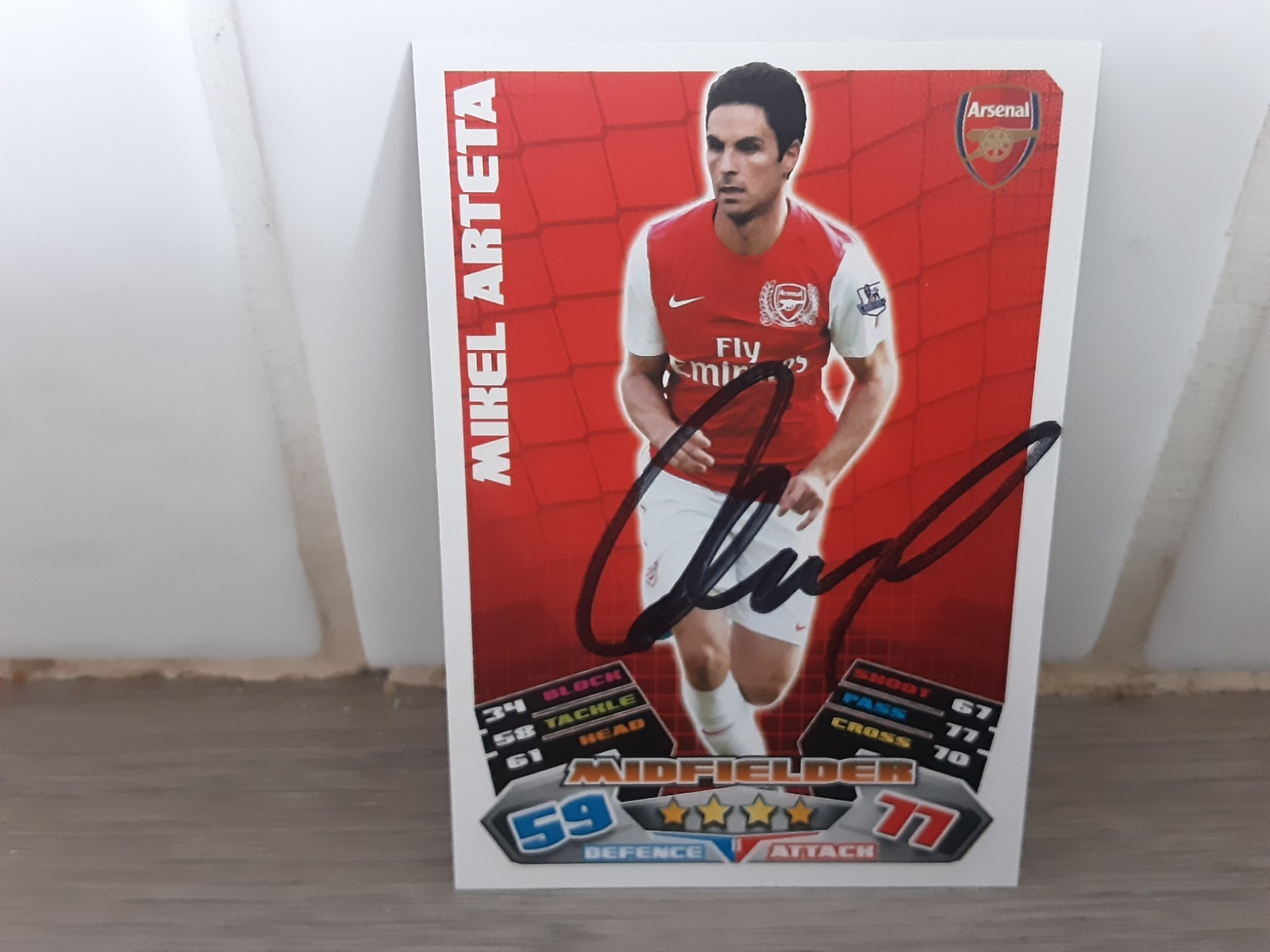 ARSENAL - MIKEL ARTETA Hand Signed 2011/12 Match Attax Football trade card  for sale on Ebay