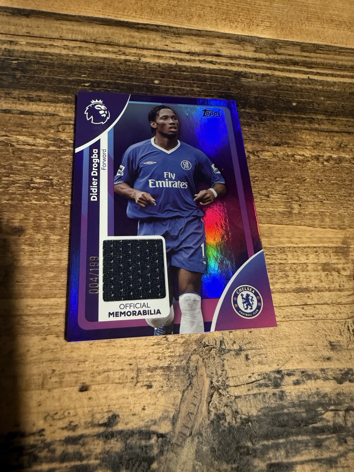 Topps Premier League 2026 Didier Drogba Match worn Relic /199 Chelsea Numbered for sale on Ebay