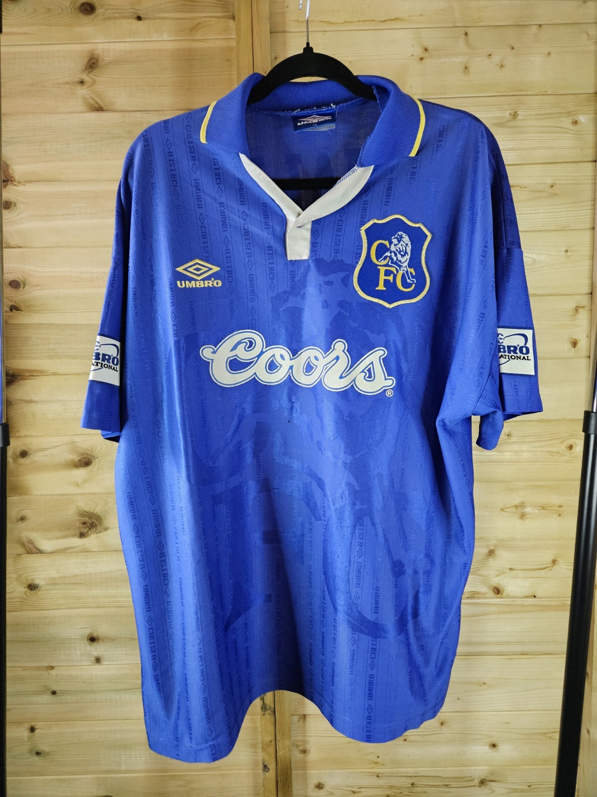 Rare Original Chelsea 1995/1997 Home Shirt Vialli #9 UMBRO XL  for sale on Ebay