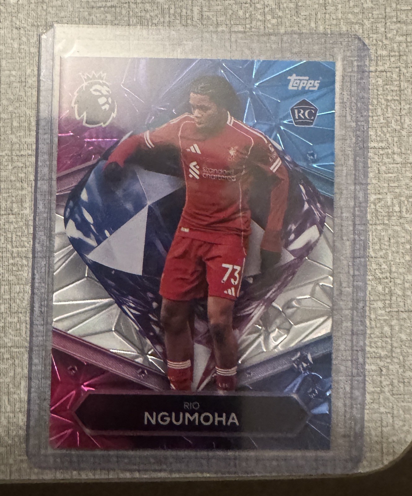 Topps Premier League 2026 Rio Ngumoha Diamond Rookie Liverpool RC SSP 1:500 for sale on Ebay