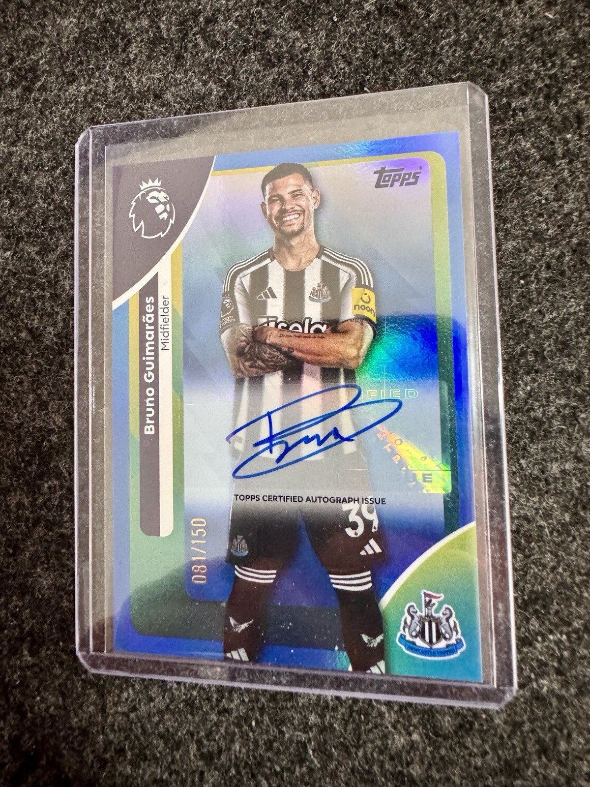 Topps Premier League 2026 Bruno Guimaraes 81/150 Autograph Newcastle United for sale on Ebay