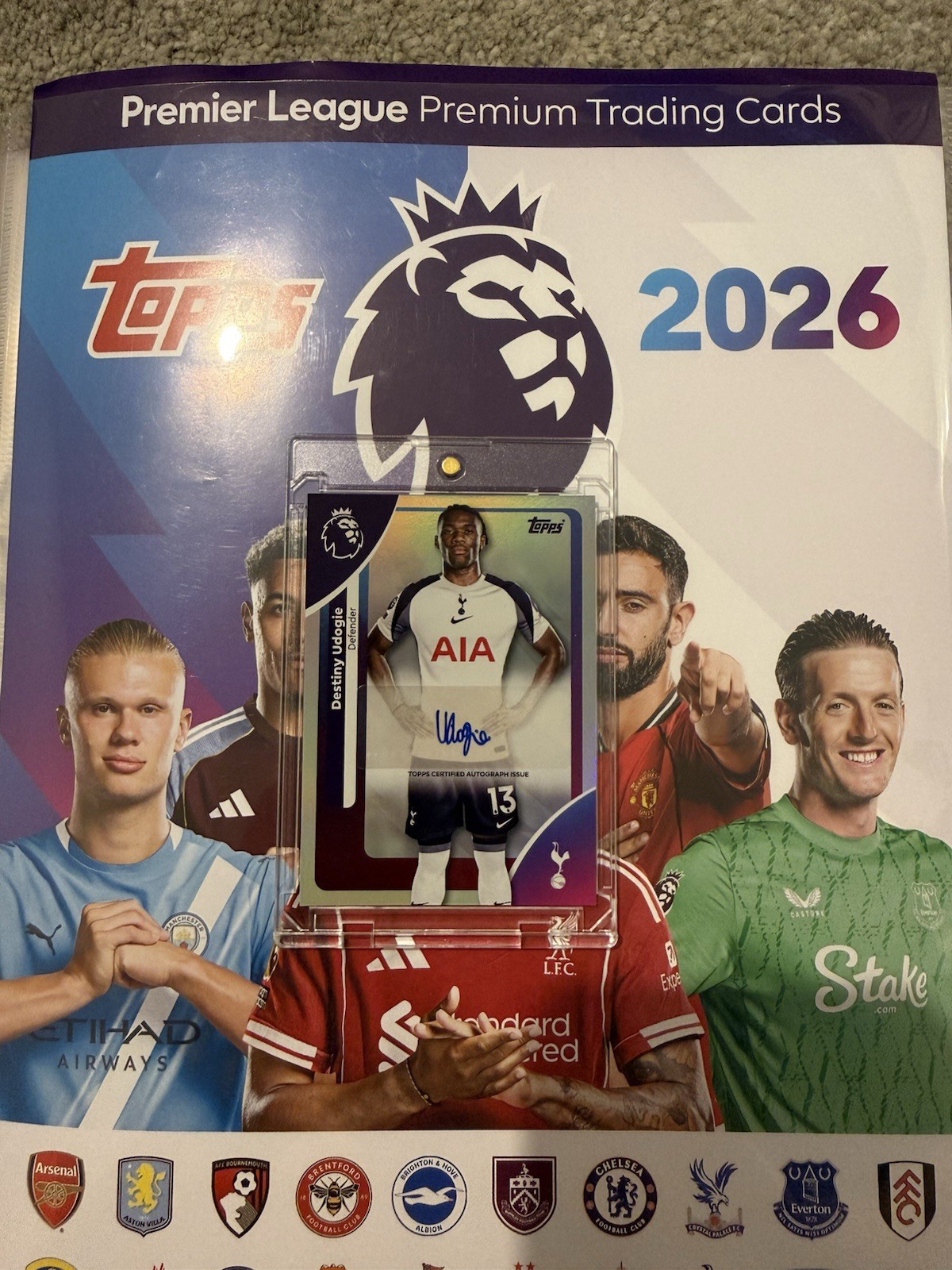 Topps Premier League 2026 Destiny Udogie Auto Autograph Card Tottenham Hotspur for sale on Ebay