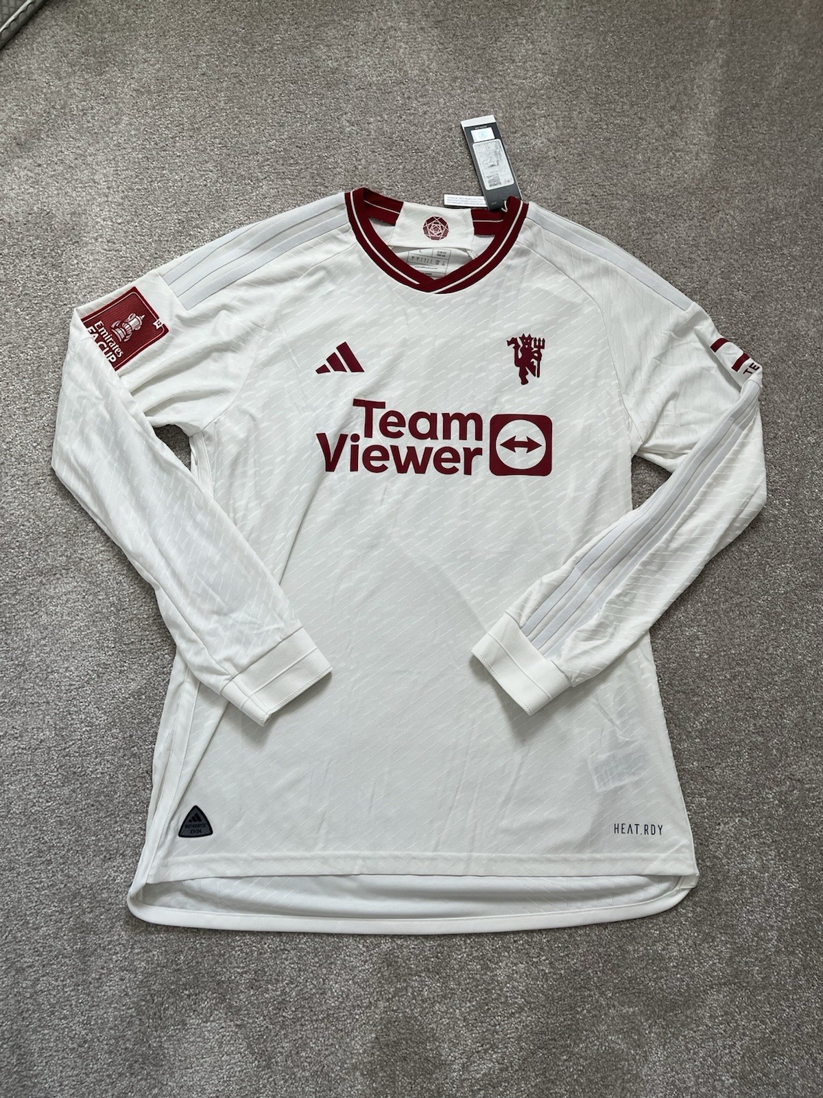 Manchester United 23/24 Third Shirt Authentic Long Sleeve Size Large for sale on Ebay
