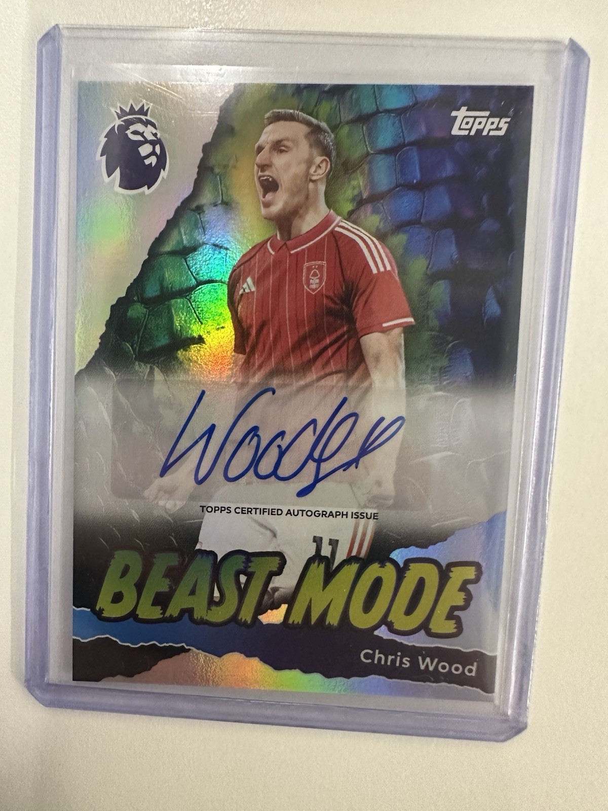 Topps Premier League 2026 Chris Wood Beast Mode Autograph Nottingham Forest for sale on Ebay