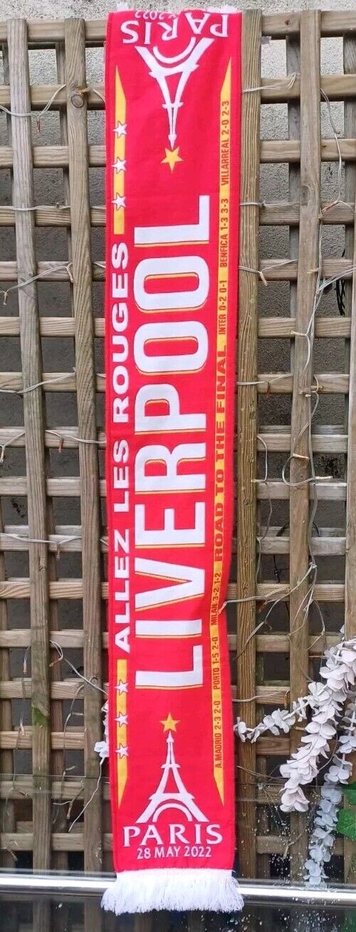 Liverpool FC Champions League Final Scarf Paris 2022 for sale on Ebay