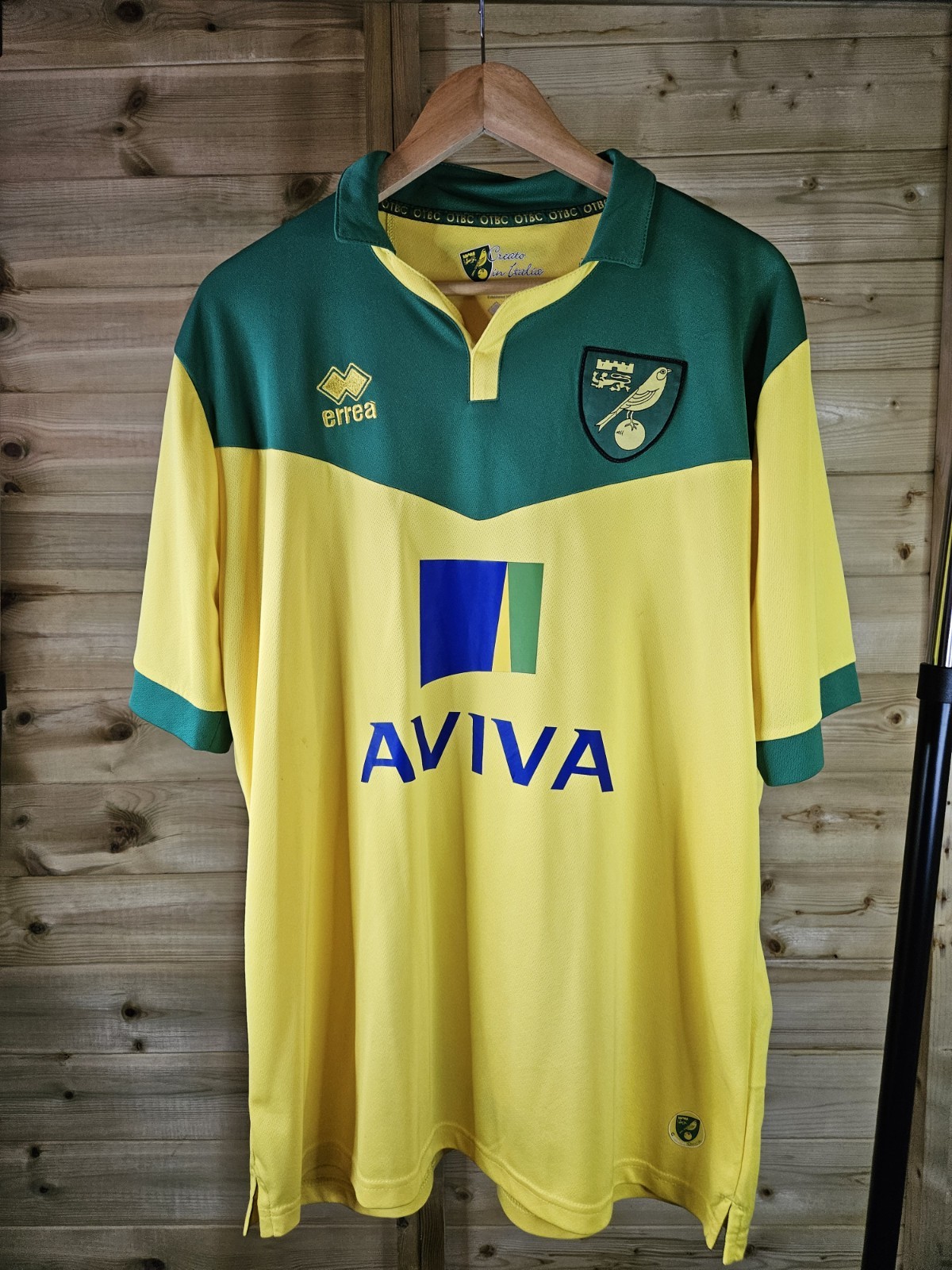 Rare Original Norwich City 2014/2015 Home Shirt ERREA 2XL  for sale on Ebay