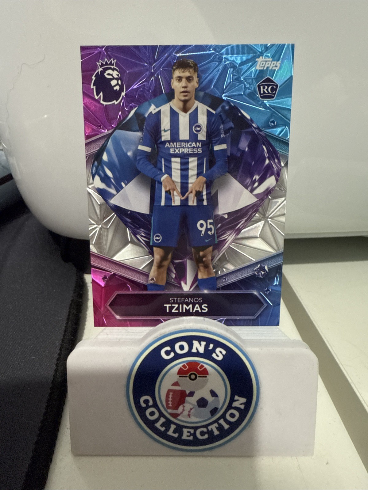 Topps Premier League 2026 Stefanos Tzimas Diamond Rookie Brighton RC SSP 1:500 for sale on Ebay