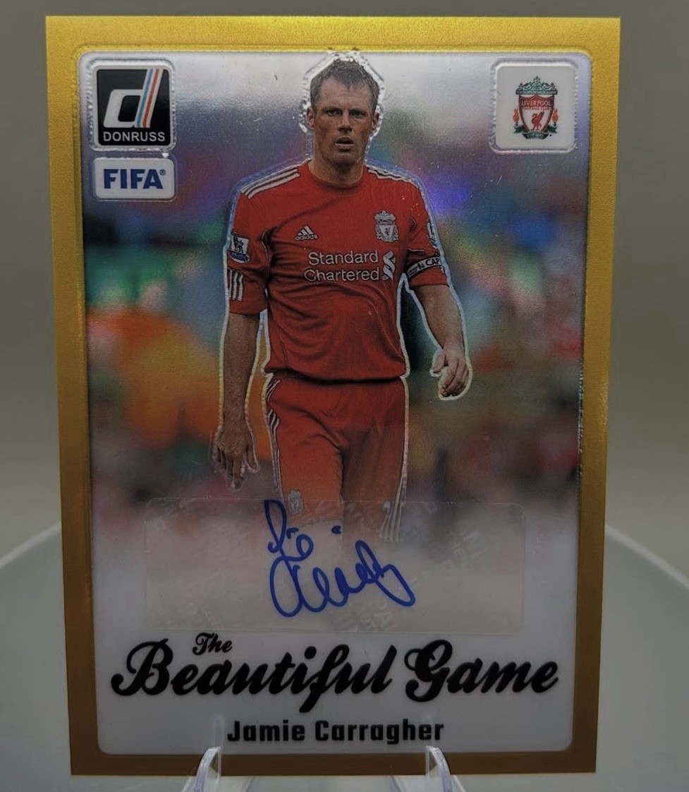 Jamie Carragher /5 Auto ⚽ Donruss The Beautiful Game Liverpool Legend Card for sale on Ebay