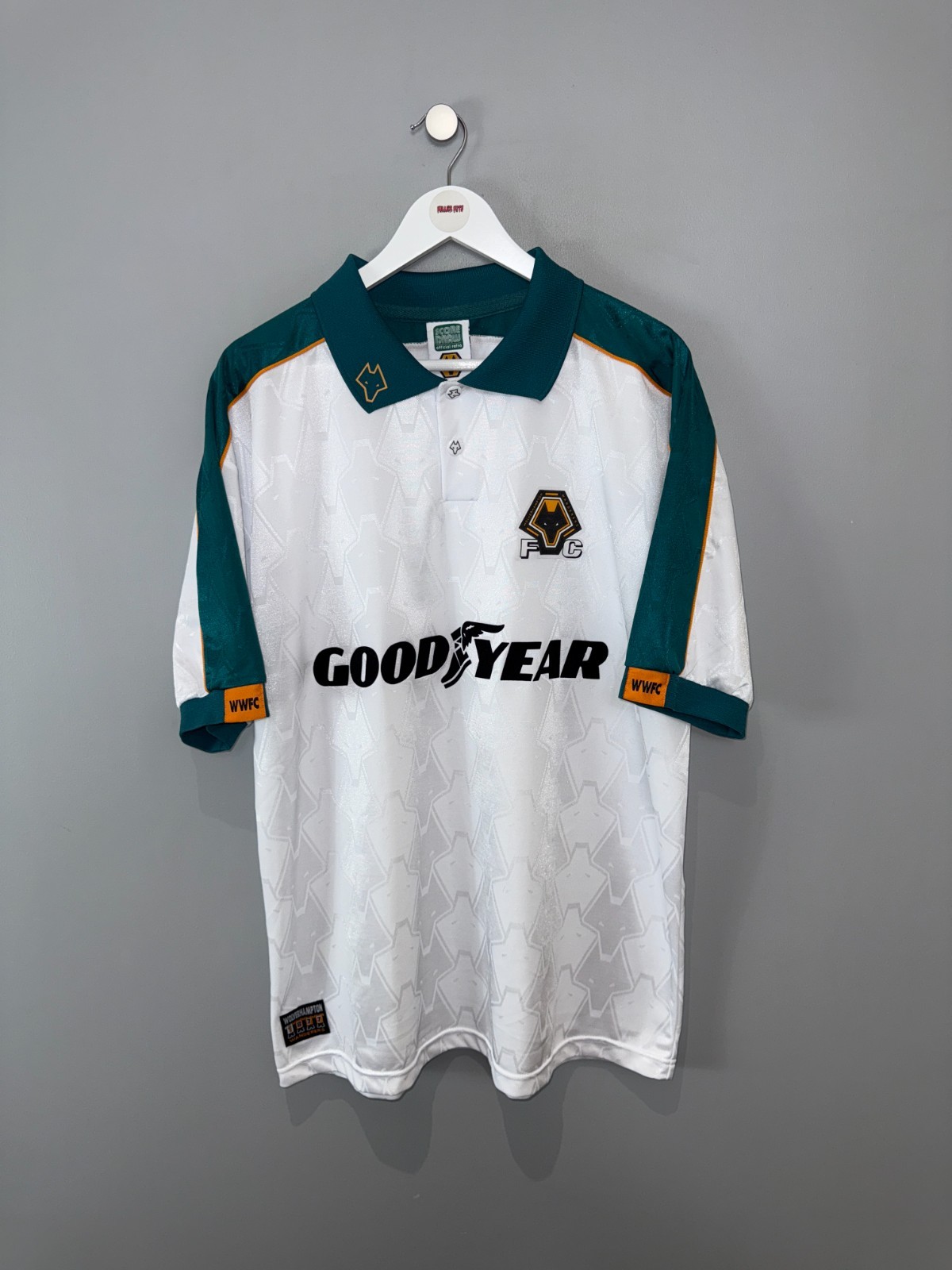 WOLVES 1998 AWAY SHIRT (size XL)  SCORE DRAW  VINTAGE FOOTBALL SHIRT for sale on Ebay