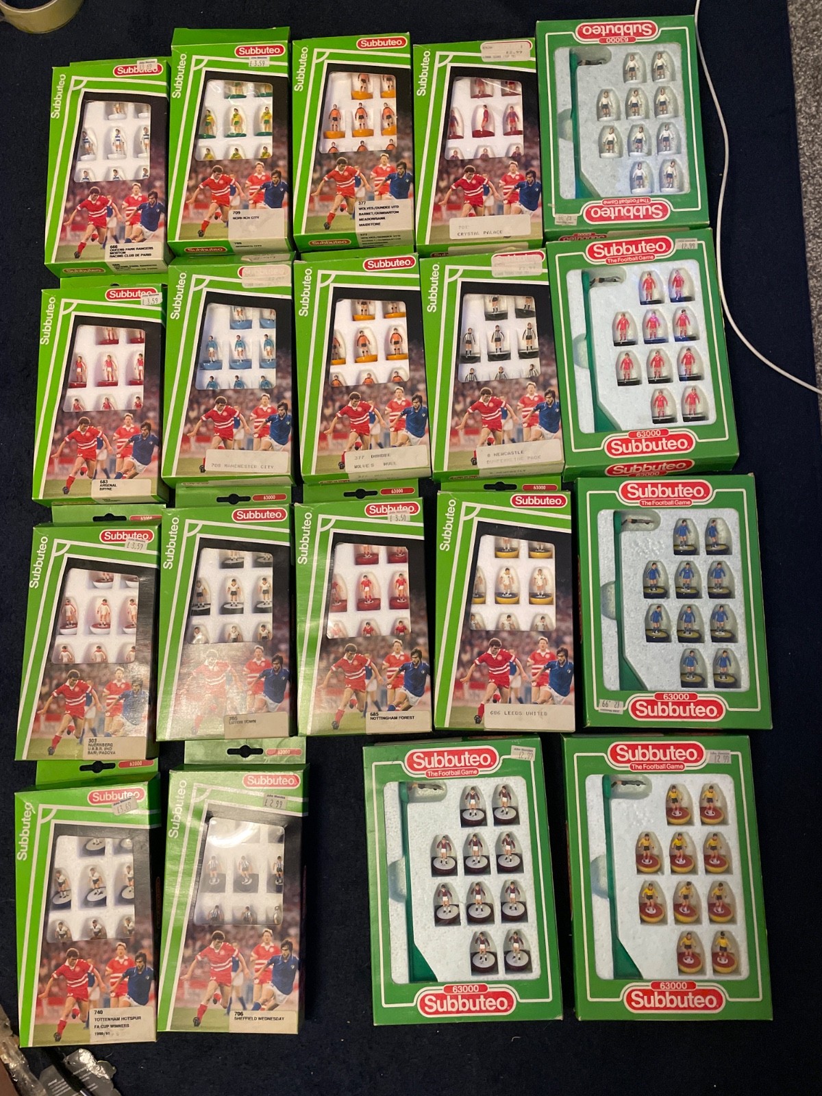 VINTAGE SUBBUTEO TEAMS BOXED JOBLOT for sale on Ebay