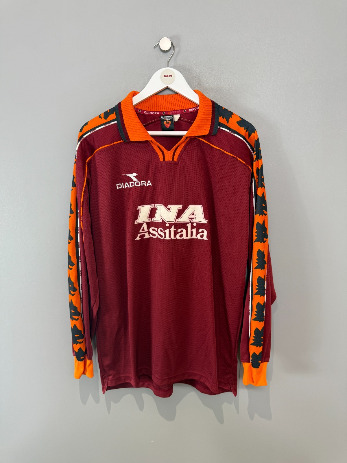 ROMA 1998/99 HOME SHIRT  (size XL)  DIADORA ORIGINAL VINTAGE FOOTBALL SHIRT for sale on Ebay