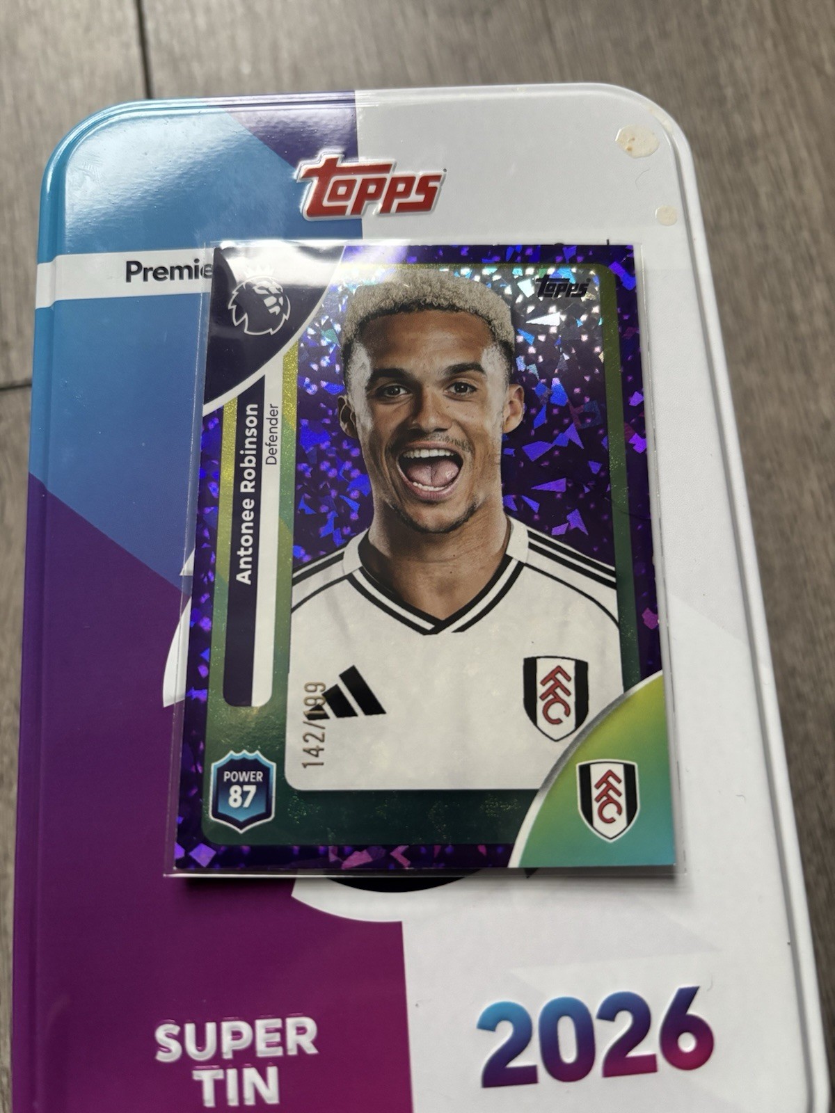 Topps Premier League 2026 Antonee Robinson Fulham Numbered 142/199 for sale on Ebay
