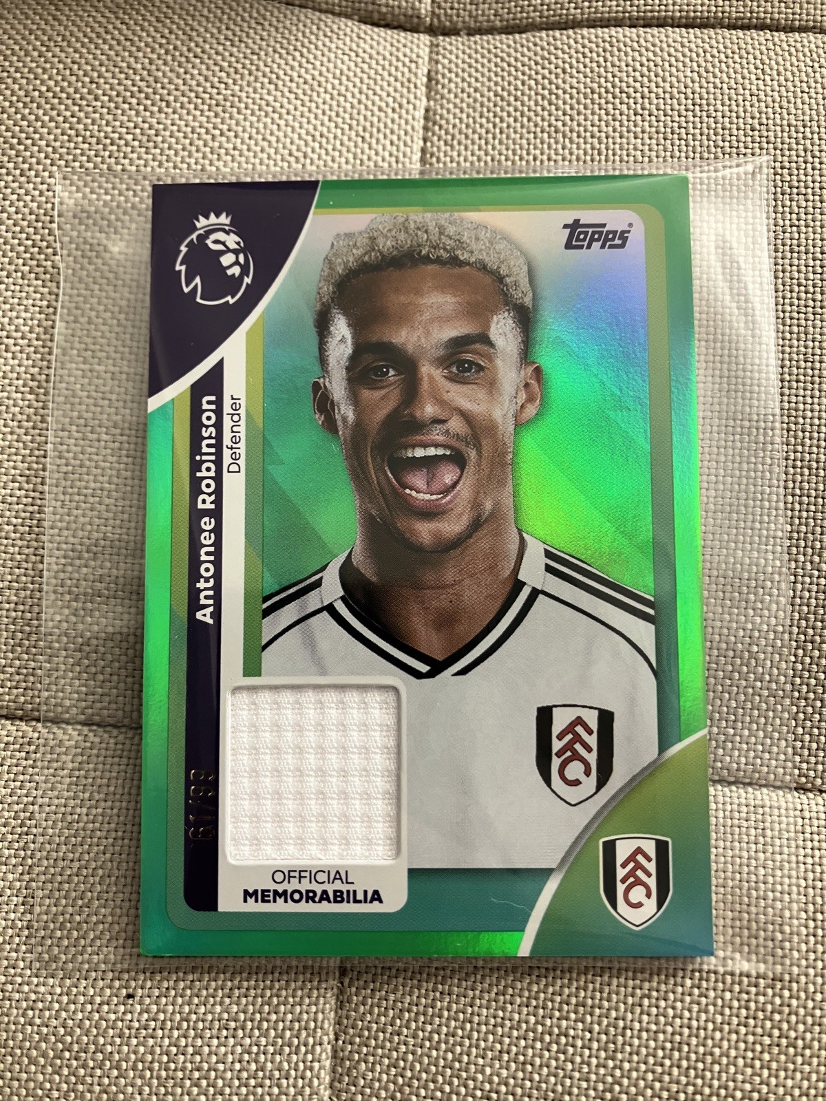 Topps Premier League 2026 player worn memorabilia. Antonee Robinson Fulham 61/99 for sale on Ebay