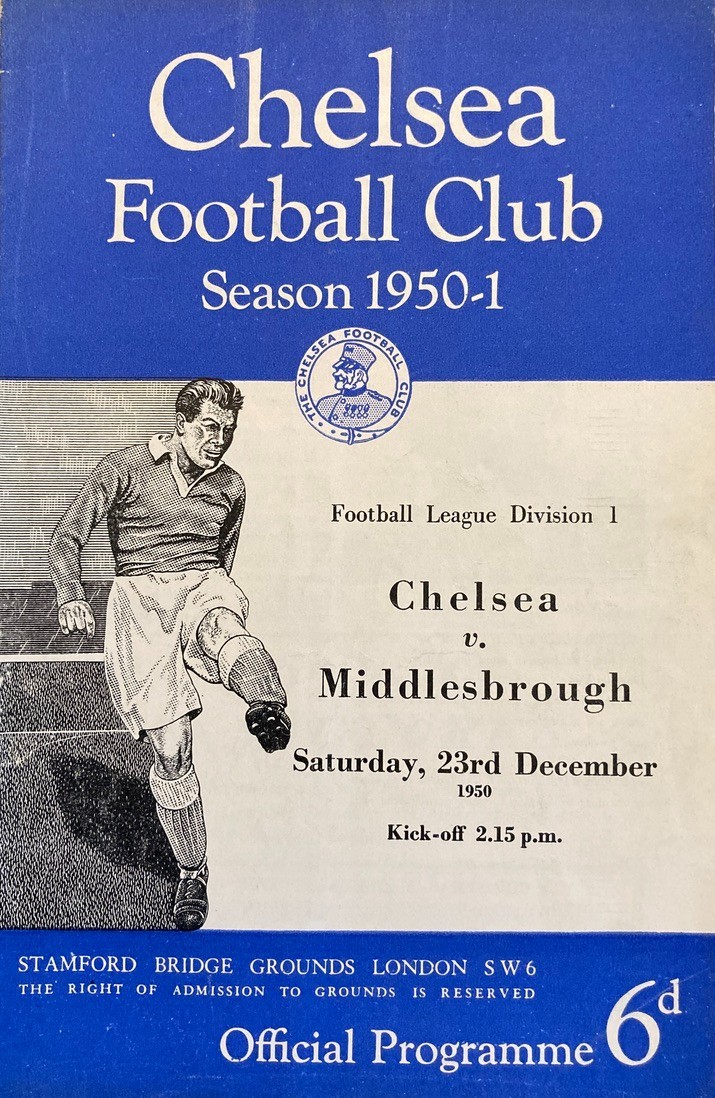 Chelsea v Middlesbrough Div 1 1950/51 for sale on Ebay