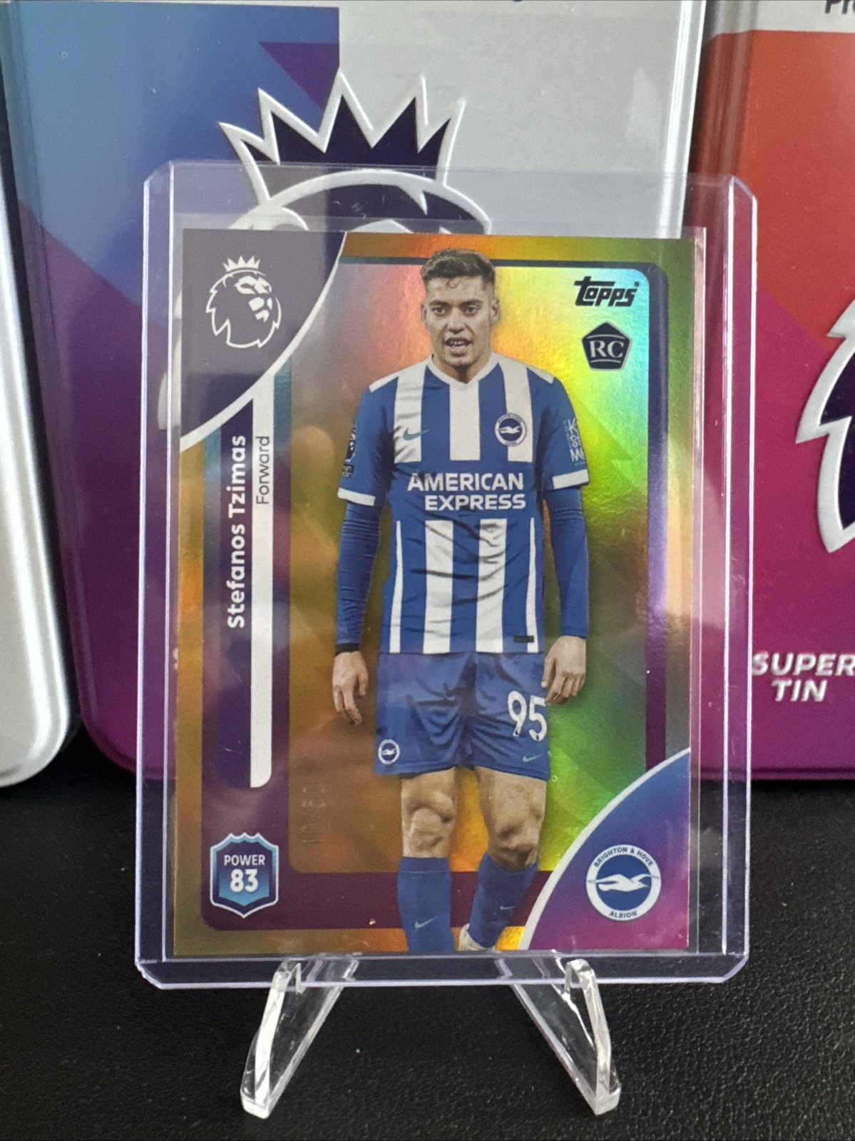 Topps Premier League 2025/2026 Stefanos Tzimas Brighton 10/50 Gold Parallel for sale on Ebay