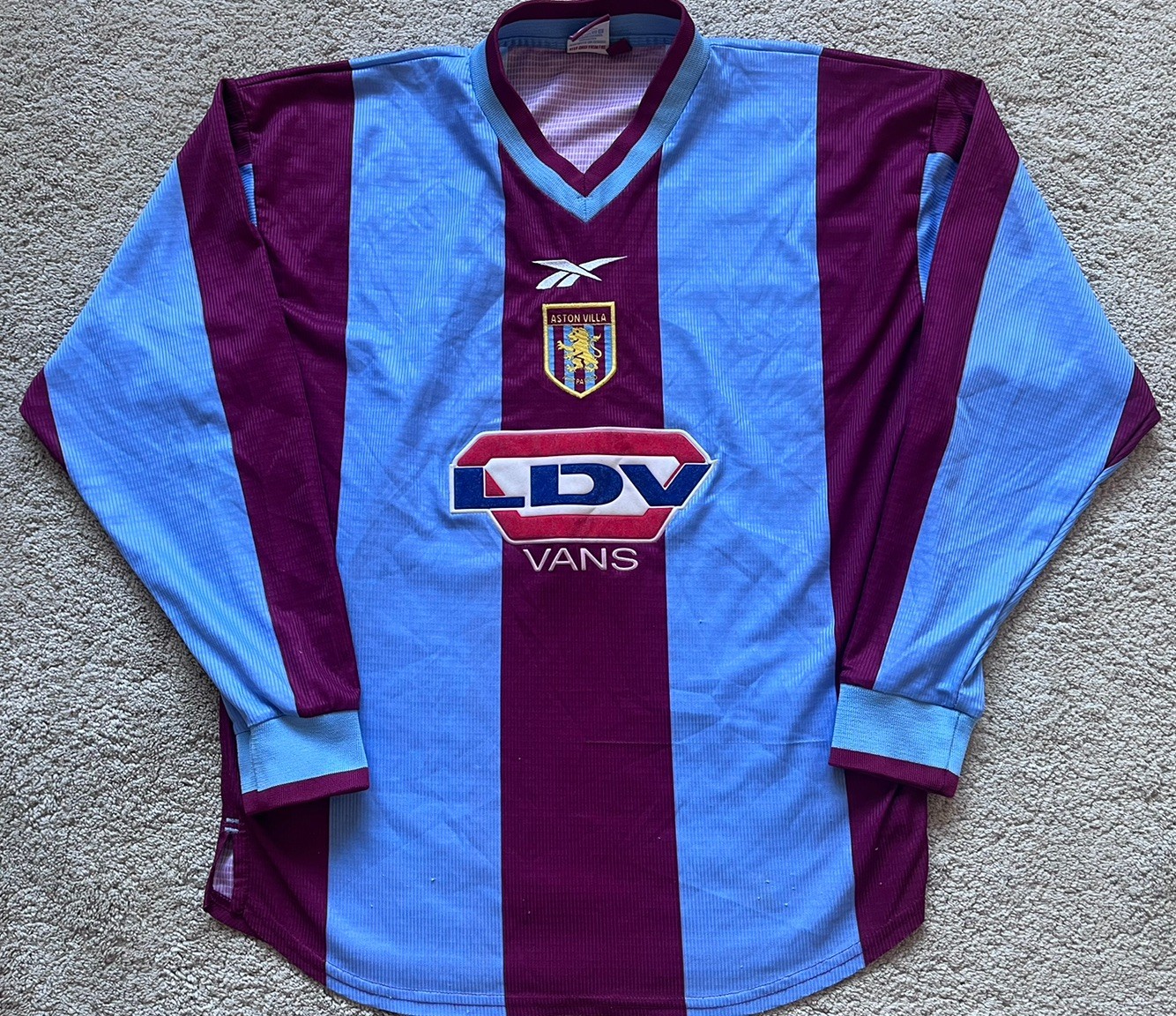 Aston Villa Original Reebok 1999/2000 Home Shirt Long Sleeves Size Medium for sale on Ebay