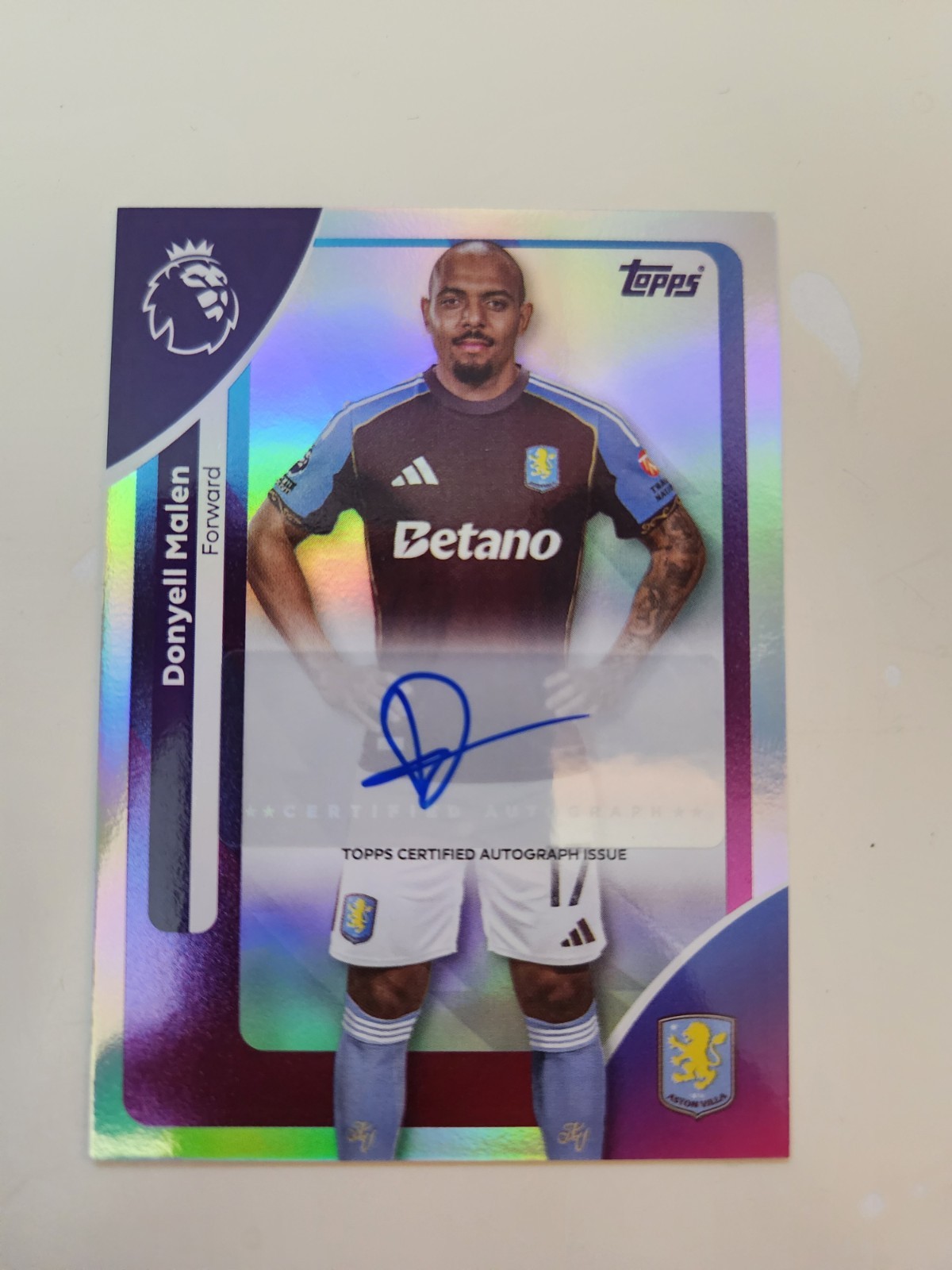 Topps Premier League 2026 Donyell Malen Auto Autograph Aston Villa for sale on Ebay
