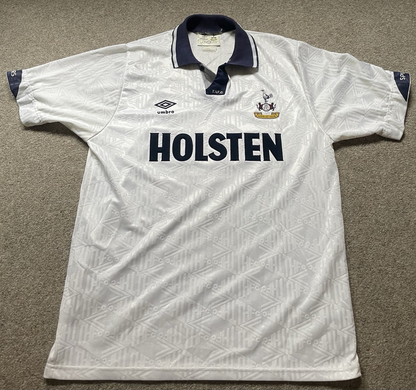 Original Authentic Tottenham 1991/1992/1993 Home Football Shirt - Large for sale on Ebay