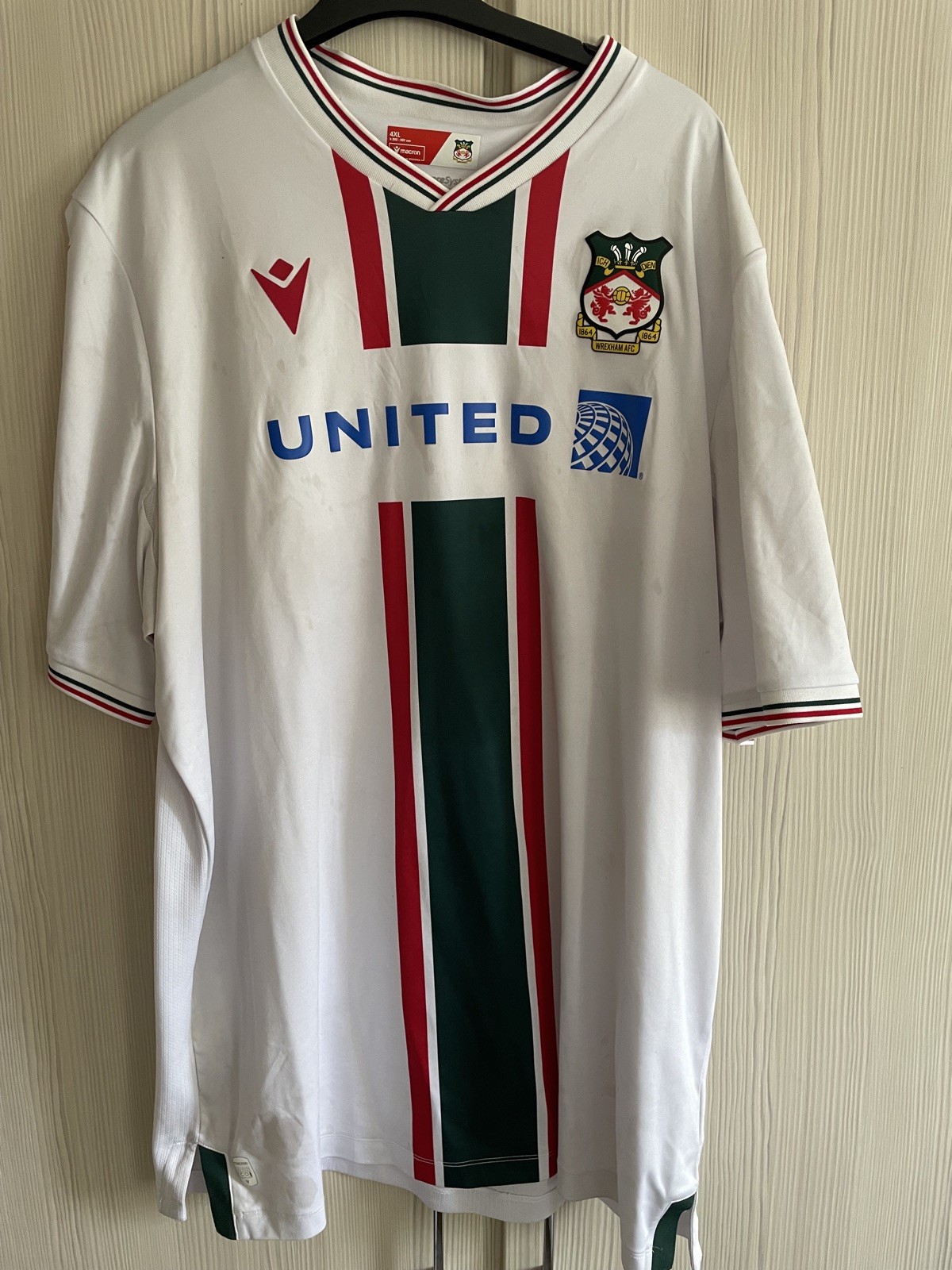 Wrexham 2023/2024 Away Football Shirt- Macron- Size 4 XL for sale on Ebay