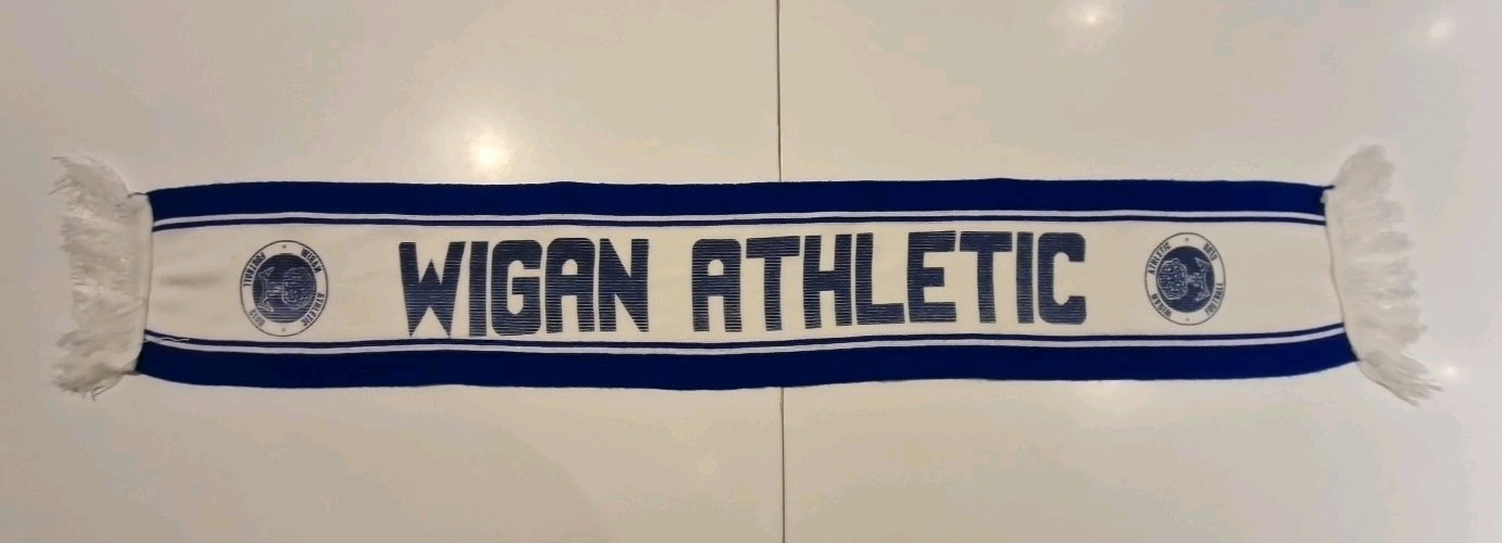 Wigan Athletic Vintage Retro Football Scarf for sale on Ebay