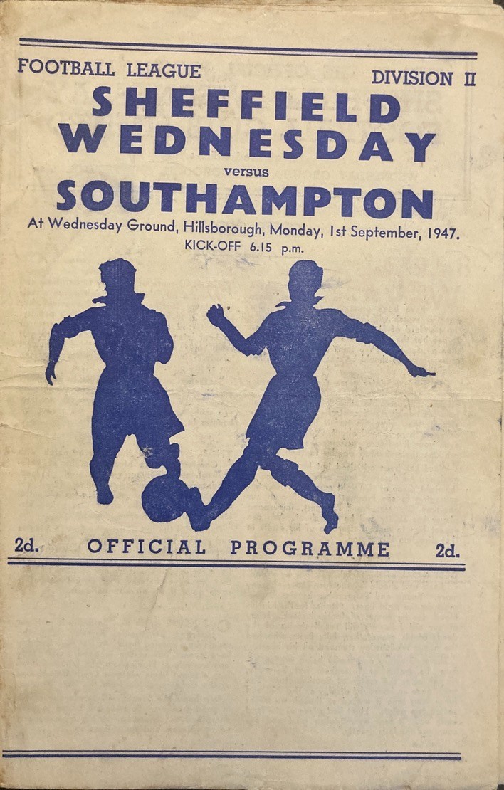 Sheffield Wednesday v Southampton Div 2 1947/48 for sale on Ebay