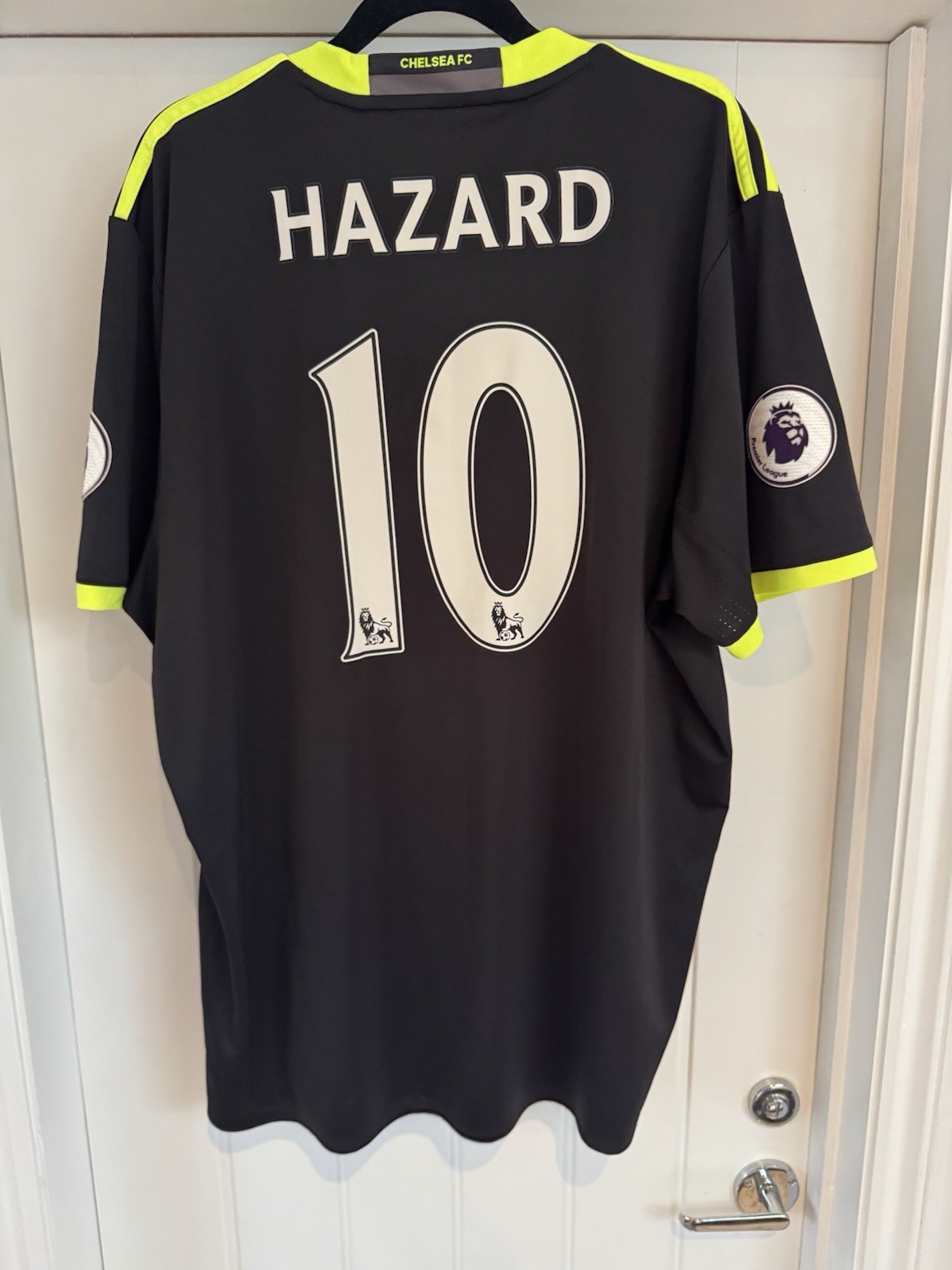 Chelsea Away Shirt 2016/17 Adidas Eden Hazard No.10 Size XL PL Patches for sale on Ebay
