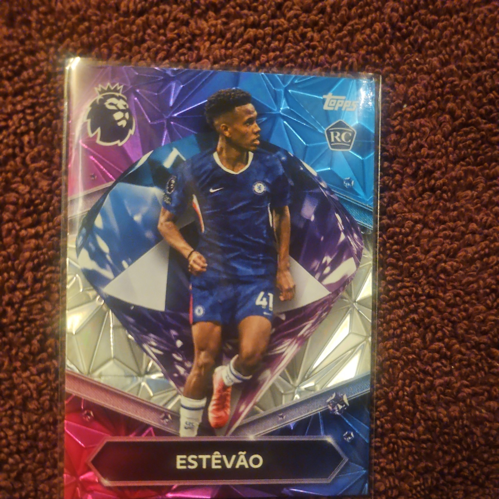 Topps Premier League 2025/2026 Estevao Chelsea Rookie Diamond Card. Super Rare for sale on Ebay