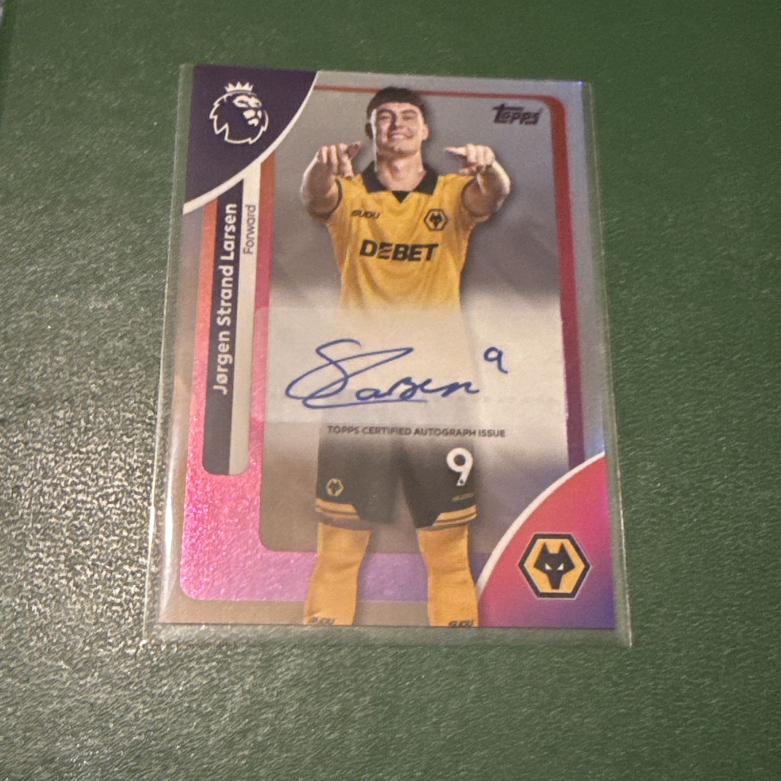 Jorgen Strand Larsen Autograph Card  (Wolves) - Topps Premier League 2026 for sale on Ebay