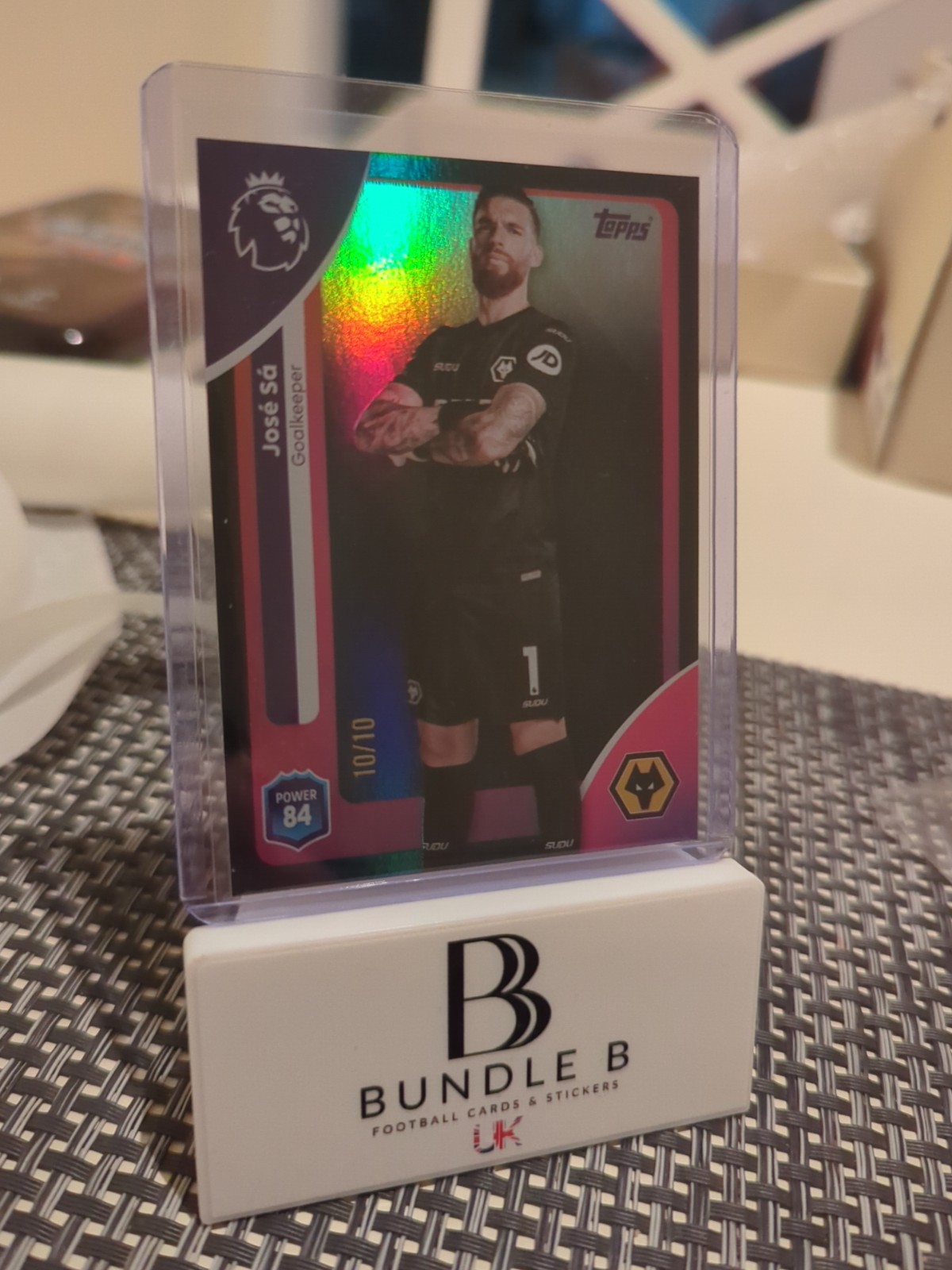 Jose Sa Wolves Black Rainbow Foil Bookend #10/10 Topps Premier League 2026 for sale on Ebay