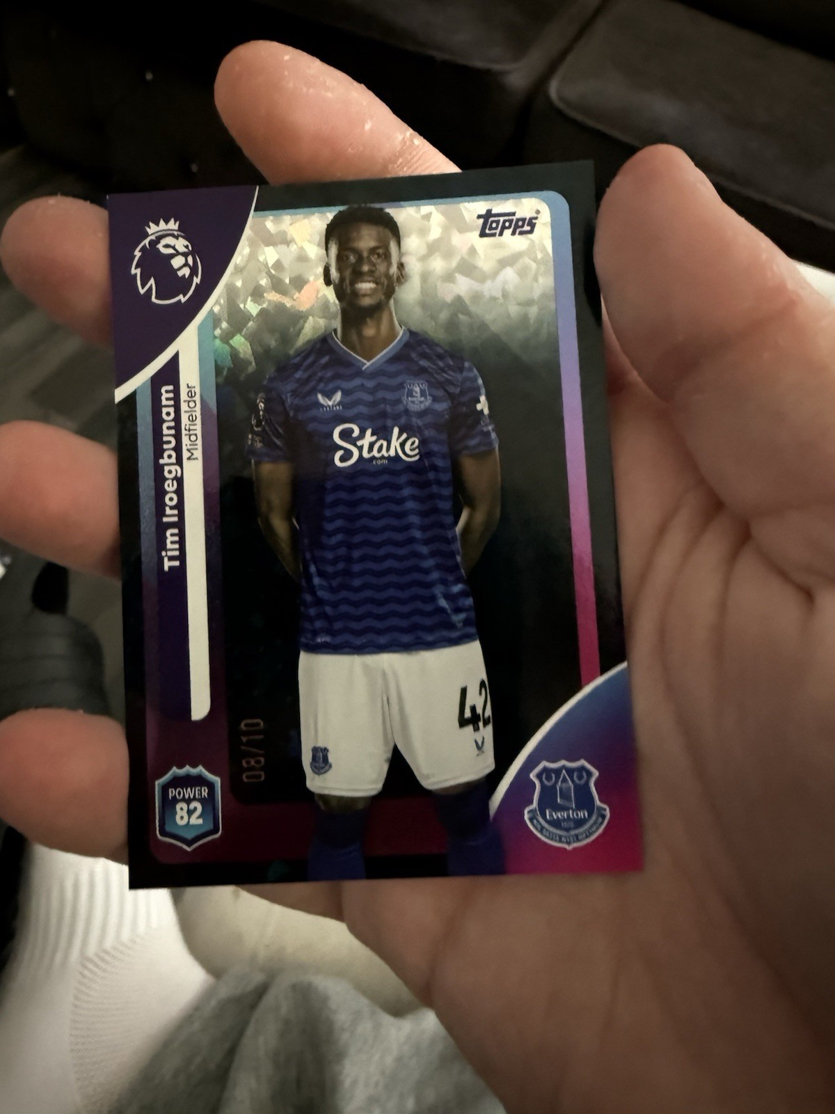 Topps Premier League 2025/2026 Tim Iroegbunam Ultra Rare Everton Numbered 8/10. for sale on Ebay